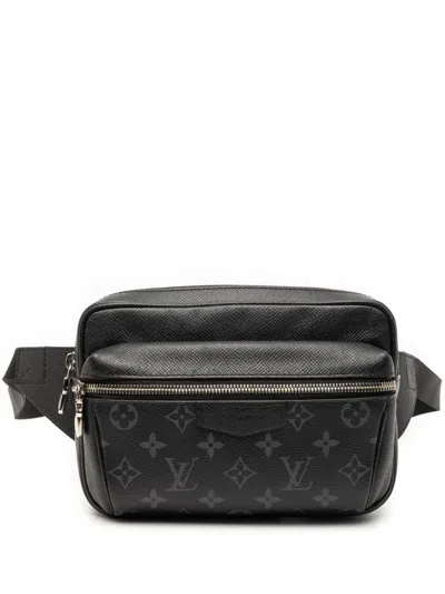 Pre-owned Louis Vuitton 2019 Monogram Eclipse Outdoor Bumbag Belt Bag In Black