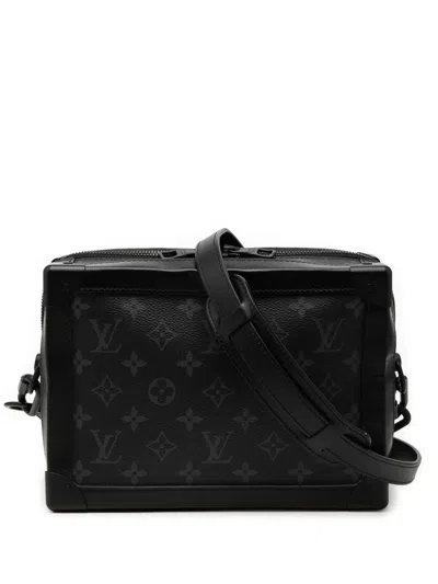 Pre-owned Louis Vuitton 2019 Monogram Eclipse Soft Trunk Crossbody Bag In Black
