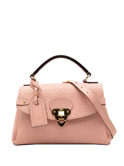 Pre-owned Louis Vuitton 2019 Monogram Empreinte Georges Bb Satchel In Pink