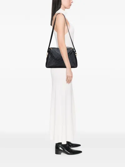 Pre-owned Louis Vuitton 2019 Monogram Empreinte Ponthieu Pm Satchel In Black