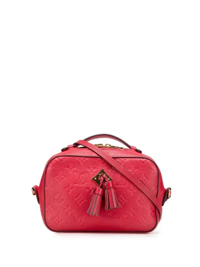 Pre-owned Louis Vuitton 2019 Monogram Empreinte Saintonge Crossbody Bag In Red