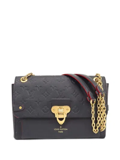 Pre-owned Louis Vuitton 2019 Monogram Empreinte Vavin Pm Shoulder Bag In Blue