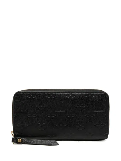 Pre-owned Louis Vuitton 2019 Monogram Empreinte Zippy Wallet Long Wallets In 黑色