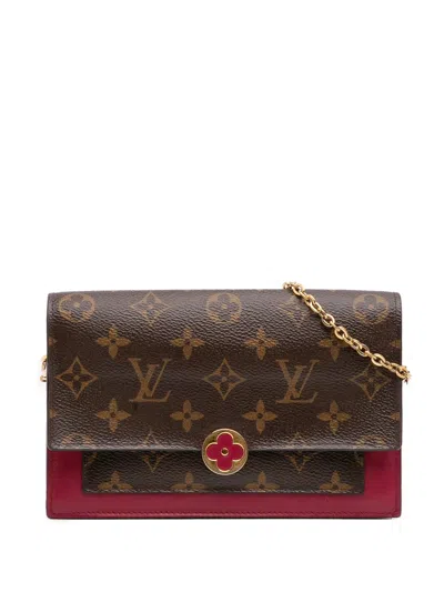 Pre-owned Louis Vuitton 2019 Monogram Flore Wallet On Chain Crossbody Bag