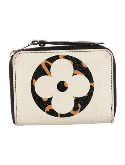 Pre-owned Louis Vuitton 2019 Monogram Giant Pattern Zippy Coin Purse In Neutral