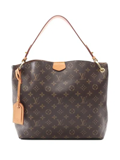 Pre-owned Louis Vuitton 2019 Monogram Graceful Pm Shoulder Bag In Brown