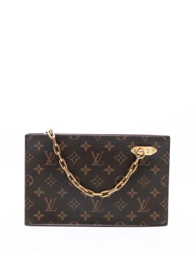 Pre-owned Louis Vuitton 2019 Monogram Legacy Chain Clutch Bag In Brown