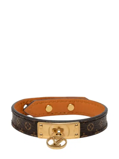 Pre-owned Louis Vuitton 2019 Monogram Logomania Bracelet 17 Costume Bracelet In Brown