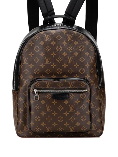 Pre-owned Louis Vuitton 2019 Monogram Macassar Josh Backpack In Brown