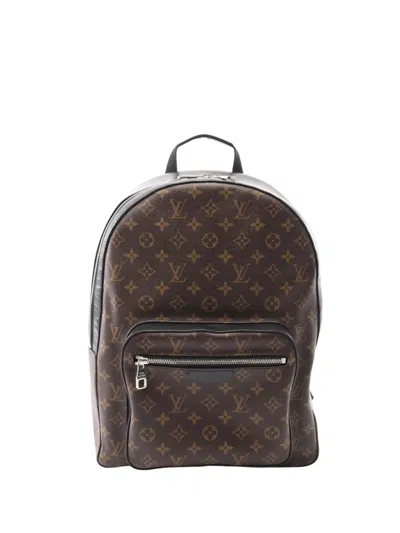 Pre-owned Louis Vuitton 2019 Monogram Macassar Josh Backpack In Brown