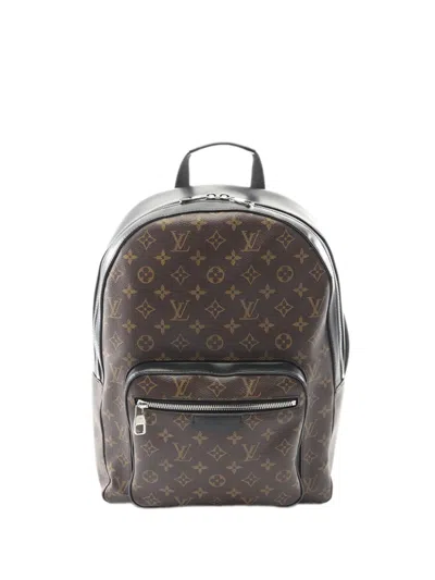 Pre-owned Louis Vuitton 2019 Monogram Macassar Josh Backpack In Brown
