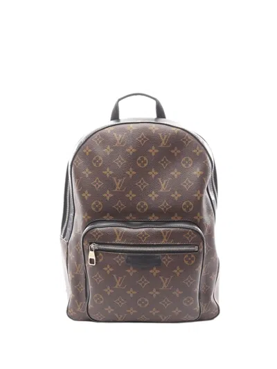 Pre-owned Louis Vuitton 2019 Monogram Macassar Josh Backpack In Brown