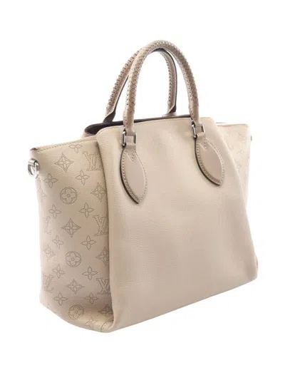 Pre-owned Louis Vuitton 2019 Monogram Mahina Haumea Satchel In Brown