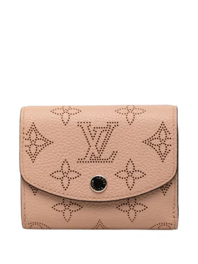 Pre-owned Louis Vuitton 2019 Monogram Mahina Iris Xs Small Wallets In Pink