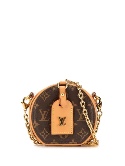 Pre-owned Louis Vuitton 2019 Monogram Mini Boite Chapeau Necklace Bag Crossbody Bag