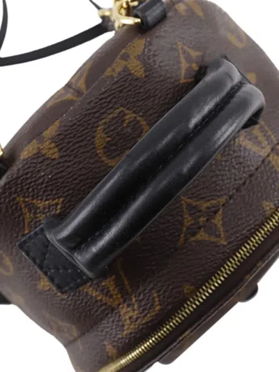 Pre-owned Louis Vuitton 2019 Monogram Mini Palm Springs Backpack In Brown