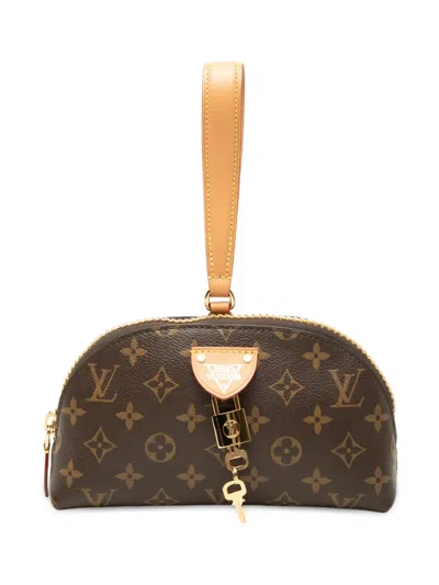 Pre-owned Louis Vuitton 2019 Monogram Moon Pochette Clutch Bag In Brown