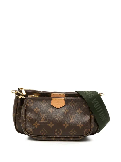 Pre-owned Louis Vuitton 2019 Monogram Multi Pochette Accessoires Satchel In Brown