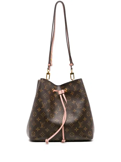 Pre-owned Louis Vuitton 2019 Monogram Neonoe Mm Bucket Bag In Pink