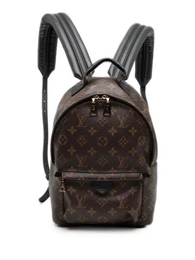 Pre-owned Louis Vuitton 2019 Monogram Palm Springs Pm Backpack In Brown