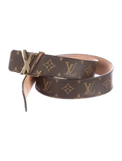 Pre-owned Louis Vuitton 2019 Monogram Pattern Belt In Brown
