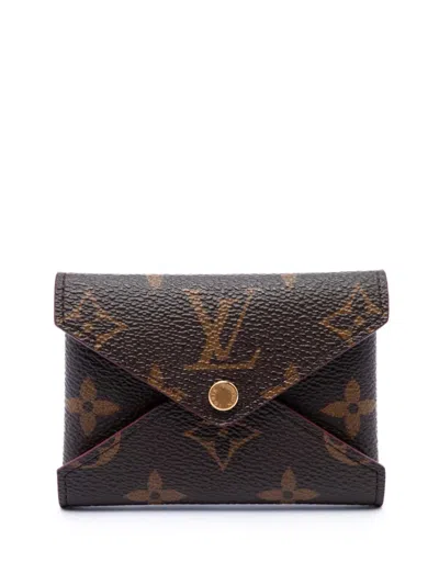 Pre-owned Louis Vuitton 2019 Monogram Pochette Kirigami Card Holder In Brown