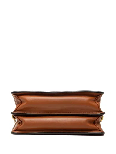 Pre-owned Louis Vuitton 2019 Monogram Reverse Mini Dauphine Satchel In Brown