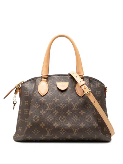 Pre-owned Louis Vuitton 2019 Monogram Rivoli Pm Satchel In Brown