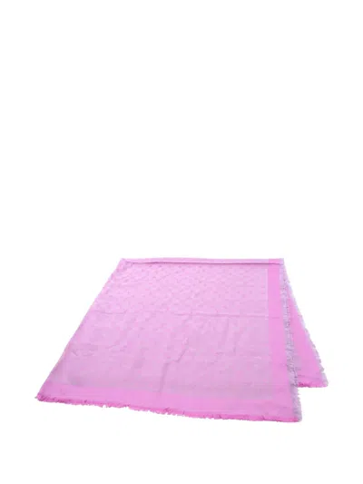 Pre-owned Louis Vuitton 2019 Monogram Scarf In Pink
