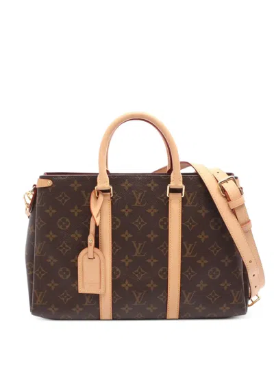 Pre-owned Louis Vuitton 2019 Monogram Soufflot Mm Satchel In Brown