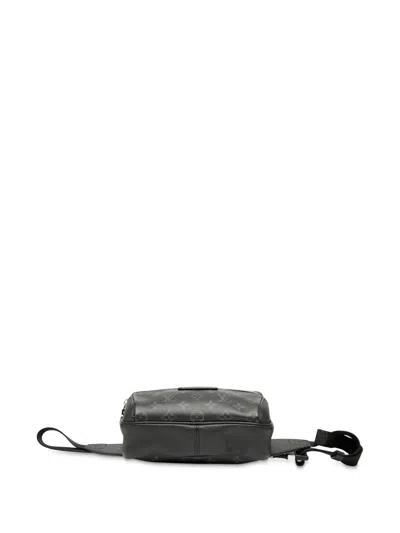Pre-owned Louis Vuitton 2019 Monogram Taigarama Outdoor Bumbag Belt Bag In Black