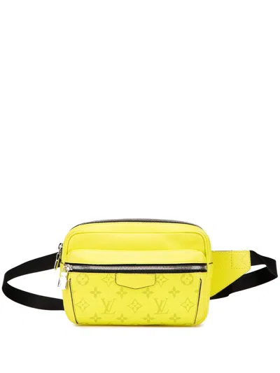 Pre-owned Louis Vuitton 2019 Monogram Taigarama Outdoor Bumbag Belt Bag In Yellow