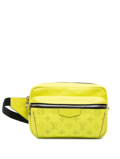 Pre-owned Louis Vuitton 2019 Monogram Taigarama Outdoor Bumbag Belt Bag In Yellow
