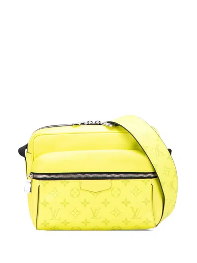 Pre-owned Louis Vuitton 2019 Monogram Taigarama Outdoor Messenger Crossbody Bag In Yellow