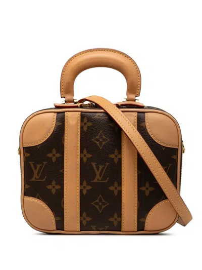 Pre-owned Louis Vuitton 2019 Monogram Valisette Bb Satchel In Brown