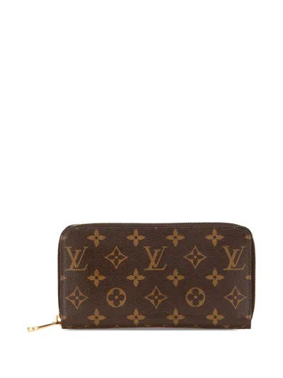 Pre-owned Louis Vuitton 2019 Monogram Zippy Wallet Long Wallets In Brown