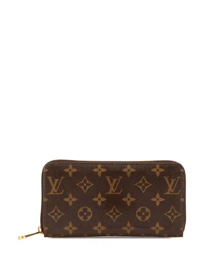 Pre-owned Louis Vuitton 2019 Monogram Zippy Wallet Long Wallets In Brown