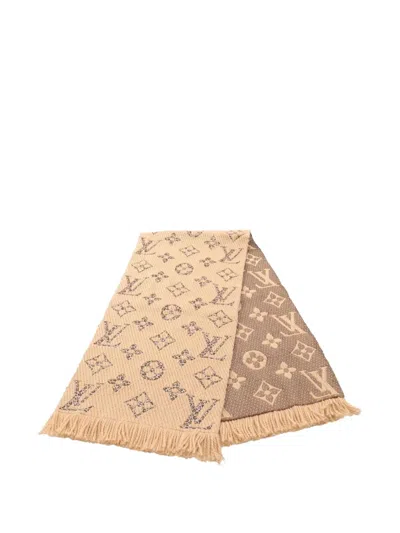 Pre-owned Louis Vuitton 2019 Monogrammed Fringed Scarf