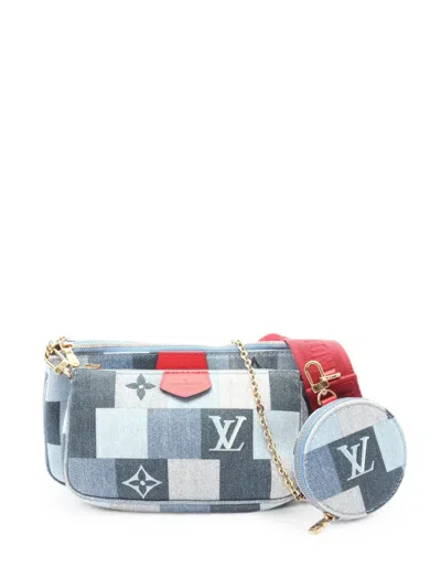 Pre-owned Louis Vuitton 2019 Multi Pochette Accessoires Monogram Shoulder Bag In Blue