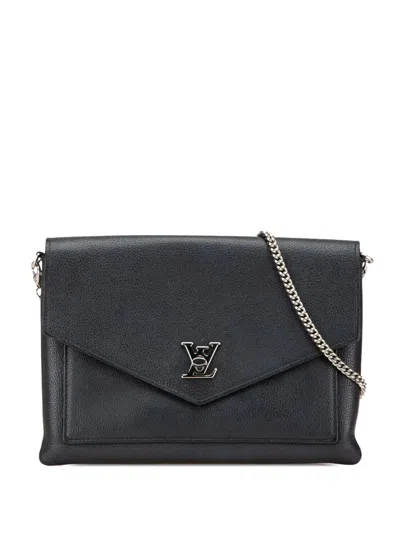 Pre-owned Louis Vuitton 2019 Mylockme Chain Pochette Crossbody Bag In Black
