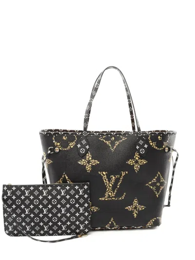 Pre-owned Louis Vuitton 2019 Neverfull Mm Monogram Jungle Shoulder Bag