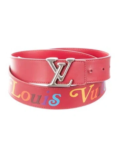 Pre-owned Louis Vuitton 2019 New Wave 35mm Belt Kit In Red