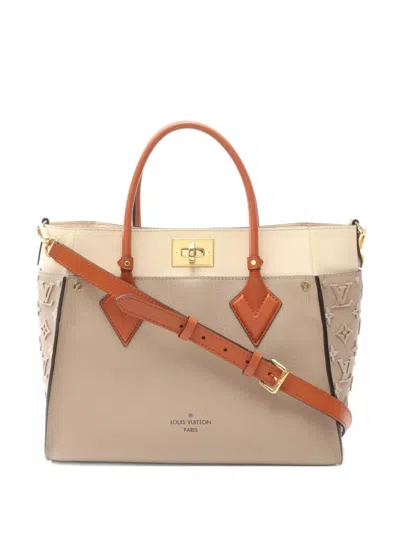 Pre-owned Louis Vuitton 2019 On My Side Mm Handbag In Neutral