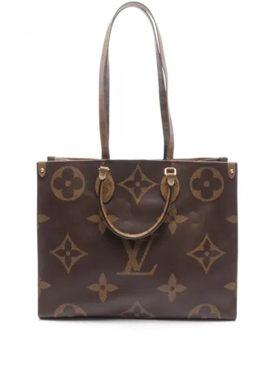 Pre-owned Louis Vuitton 2019 On The Go Gm Shoulder Bag In Brown