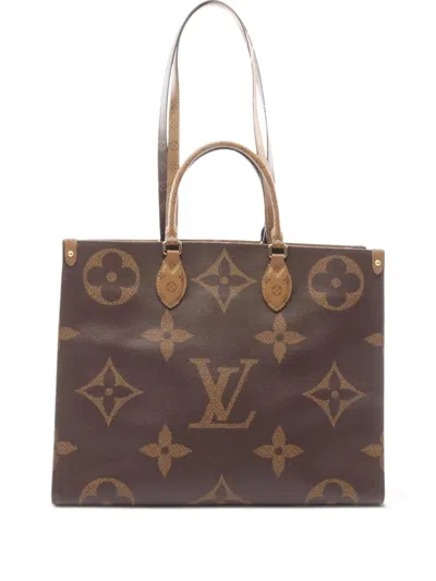 Pre-owned Louis Vuitton 2019 Onthego Gm Shoulder Bag In Brown
