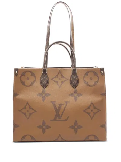 Pre-owned Louis Vuitton 2019 Onthego Gm Tote Bag In 褐色