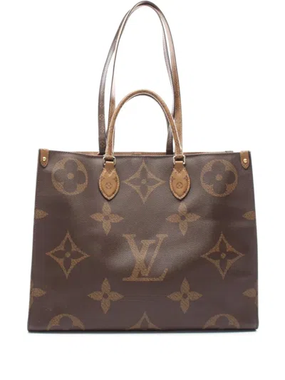 Pre-owned Louis Vuitton 2019 Onthego Gm Tote Bag In Brown