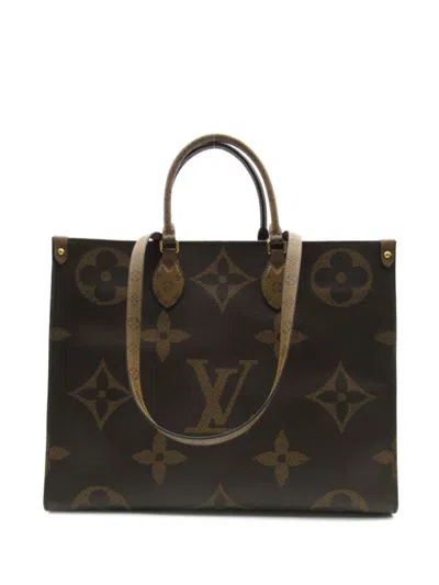 Pre-owned Louis Vuitton 2019 Onthego Gm Tote Bag In Brown