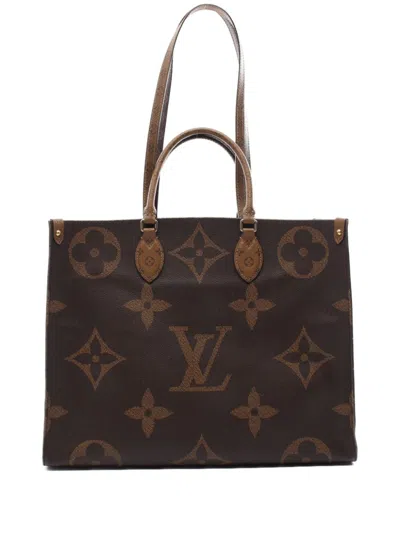 Pre-owned Louis Vuitton 2019 Onthego Gm Tote Bag In Brown