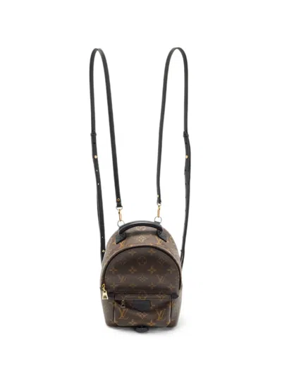 Pre-owned Louis Vuitton 2019 Palm Springs Monogram Backpack In Brown